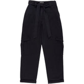 Hush Black High Waist Belted Cargo Trousers