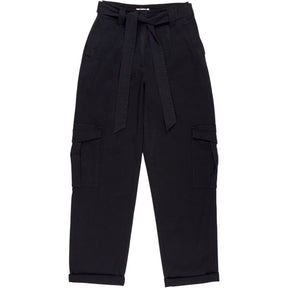 Hush Black High Waist Belted Cargo Trousers