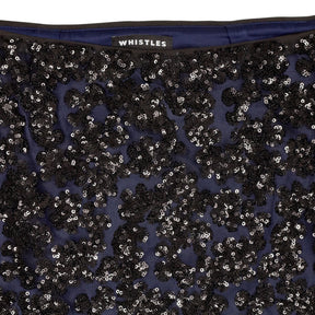 Whistles Black Sequin Pencil Skirt