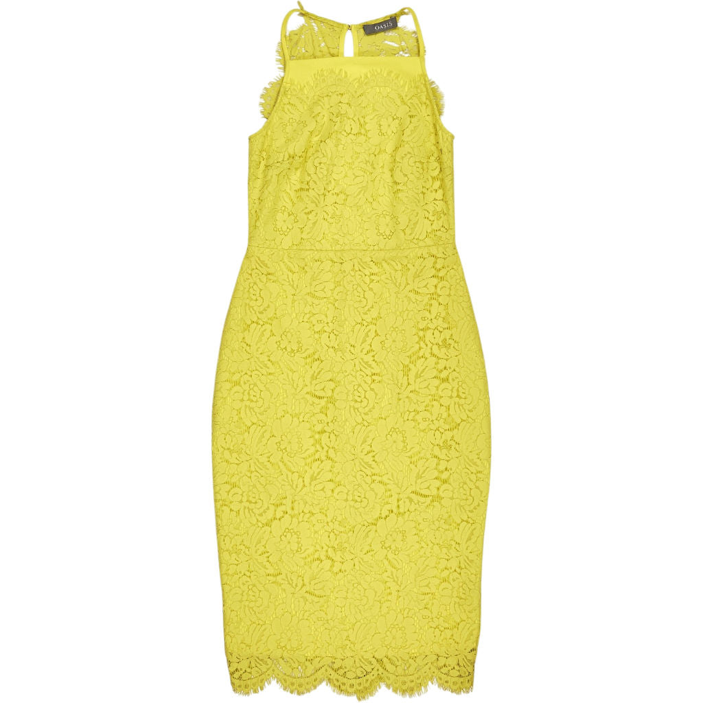 Oasis Yellow Lace Dress