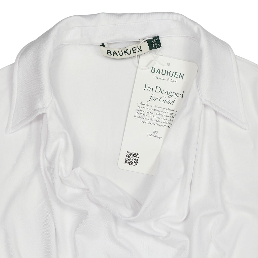 Baukjen White Etta Cowl Neck Top