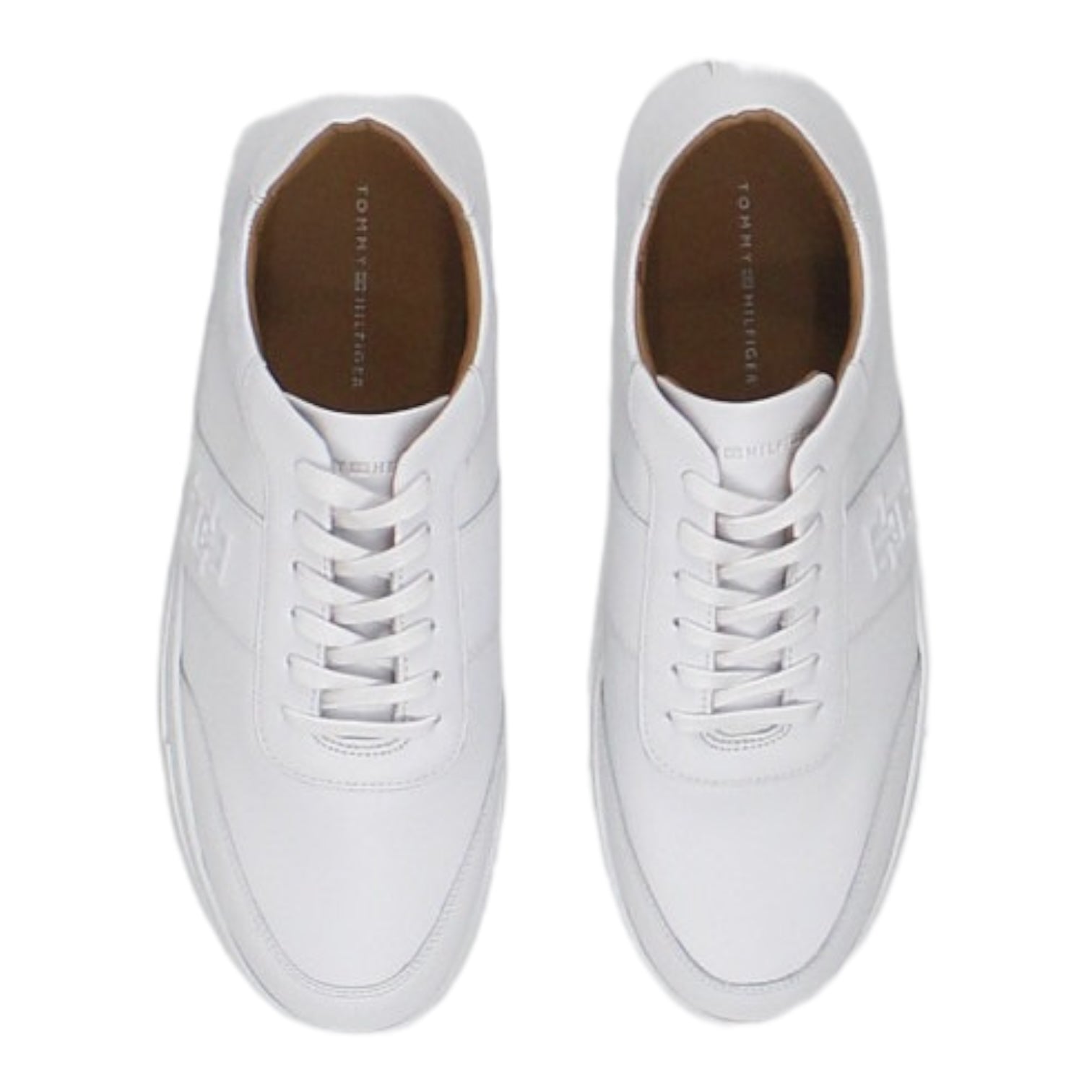 Tommy Hilfiger White Premium Leather Cupsole Shoe
