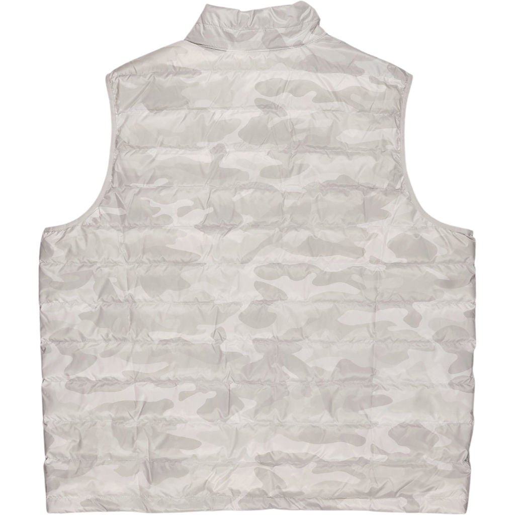 Lands' End White Grey Camo Gilet