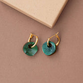 Surround Hoop Earrings - deep teal