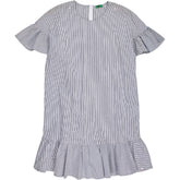 Benetton Striped Ruffle Dress