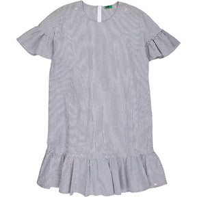 Benetton Striped Ruffle Dress