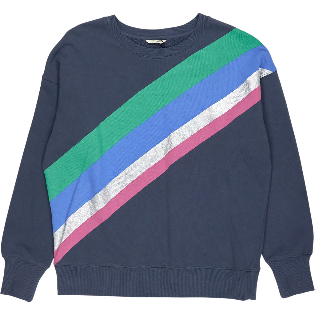 Hush Ebony Rainbow Stripe Sweatshirt