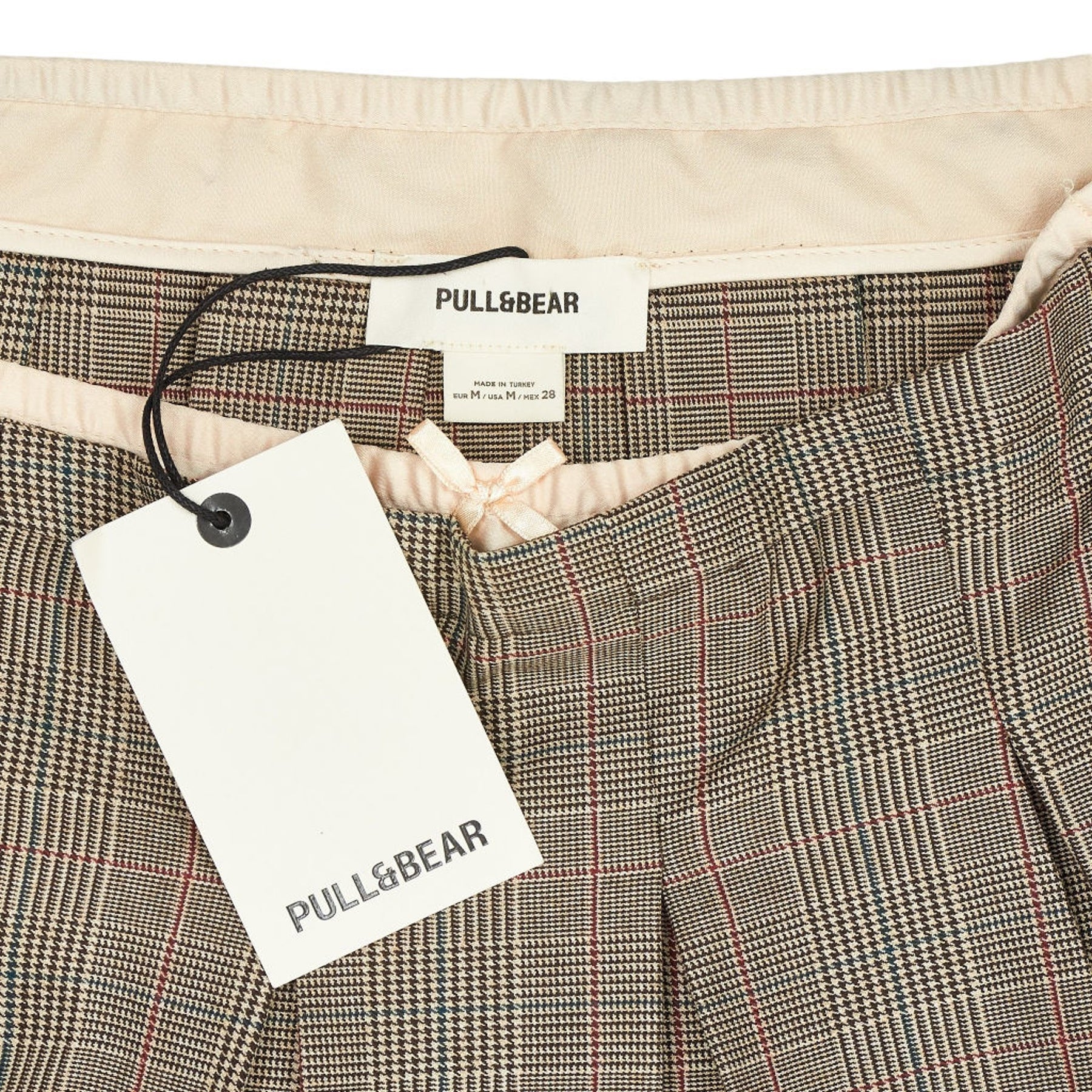 Pull&Bear Check Pleated Skirt