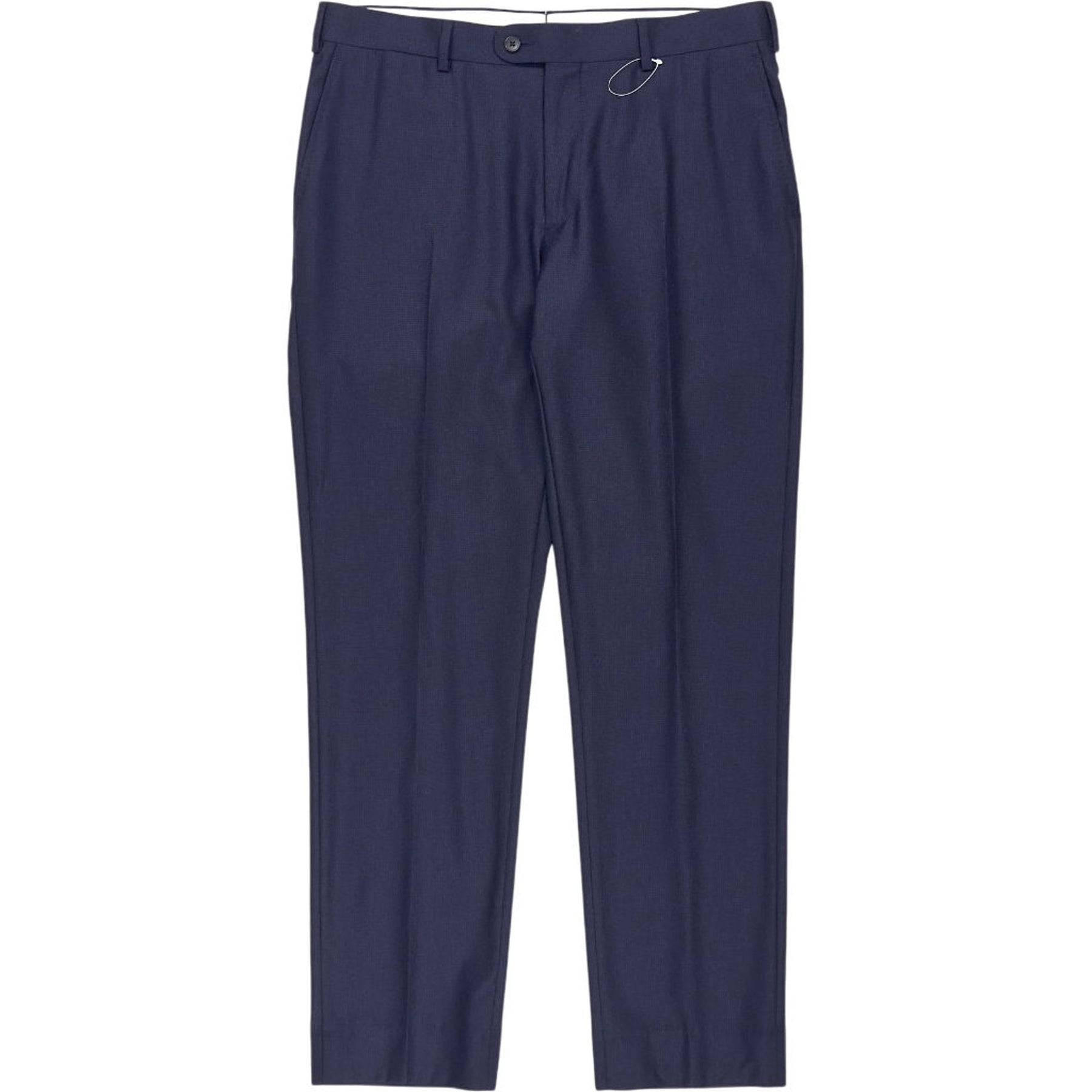 Moss Navy Tailored Fit Trousers