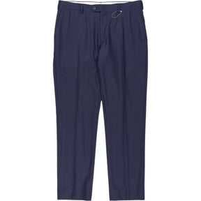 Moss Navy Tailored Fit Trousers