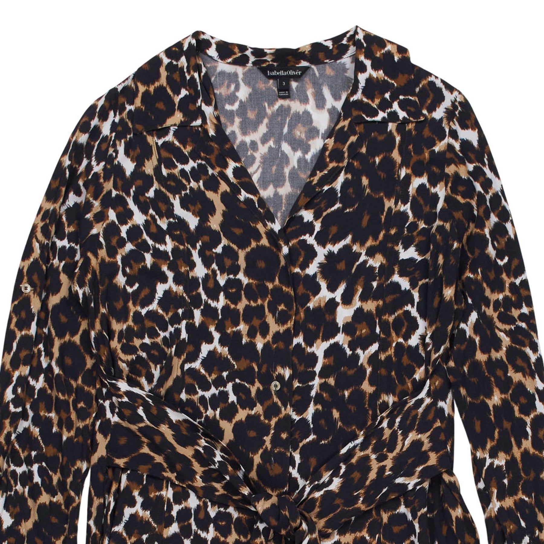 Isabella Oliver Leopard Print Midi Dress