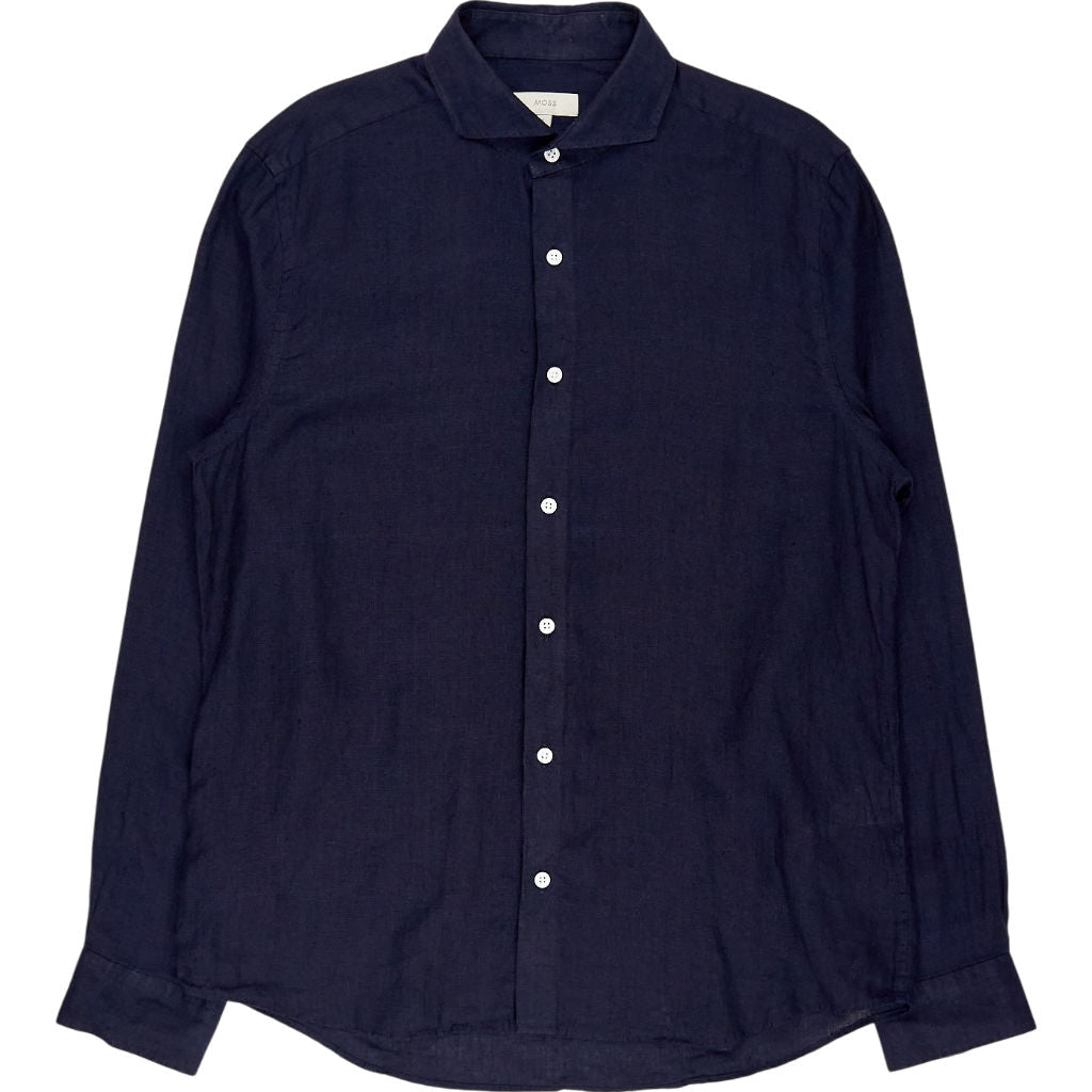 Moss Navy Linen Shirt