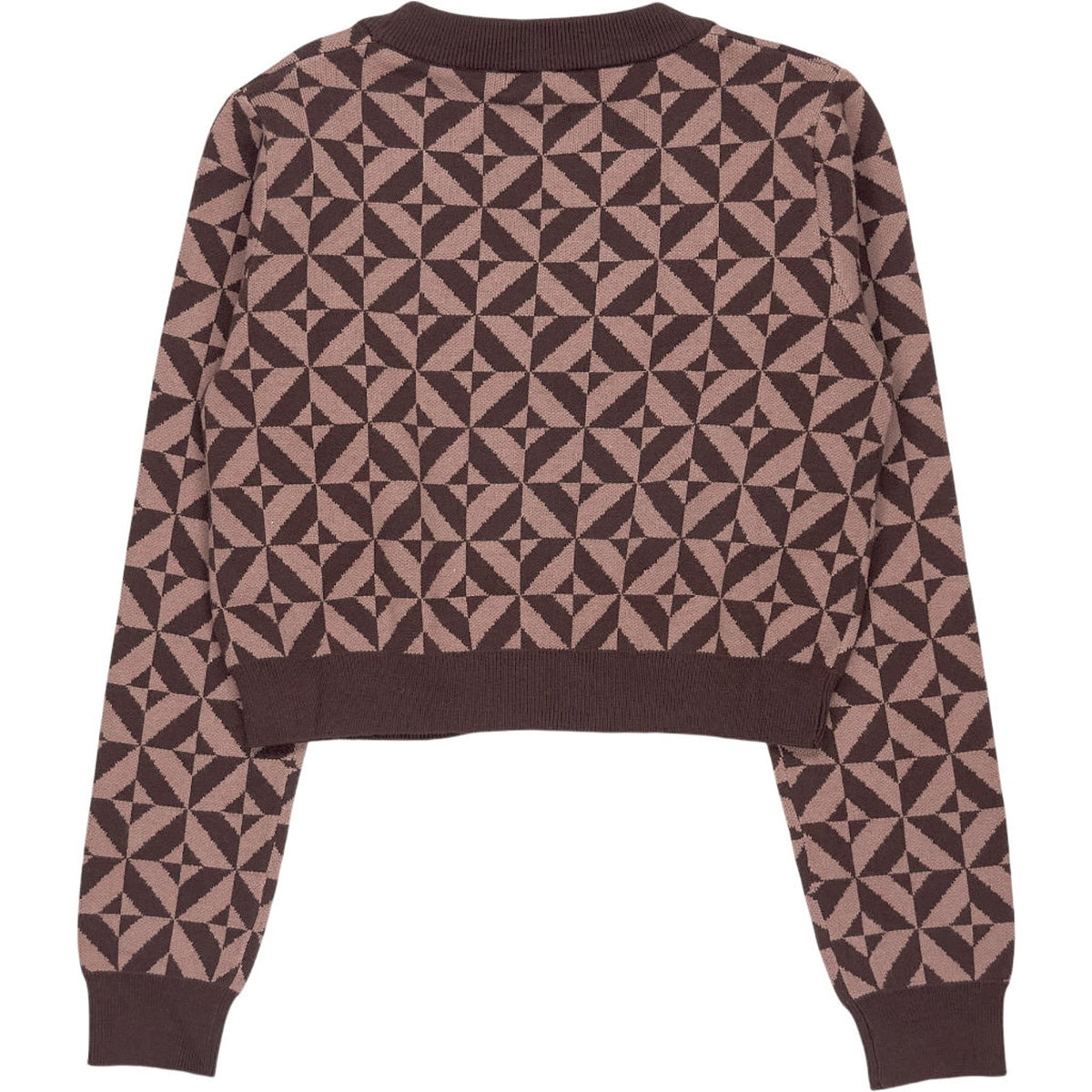 Motel Coffee Brown Radka Geo Knit Jumper