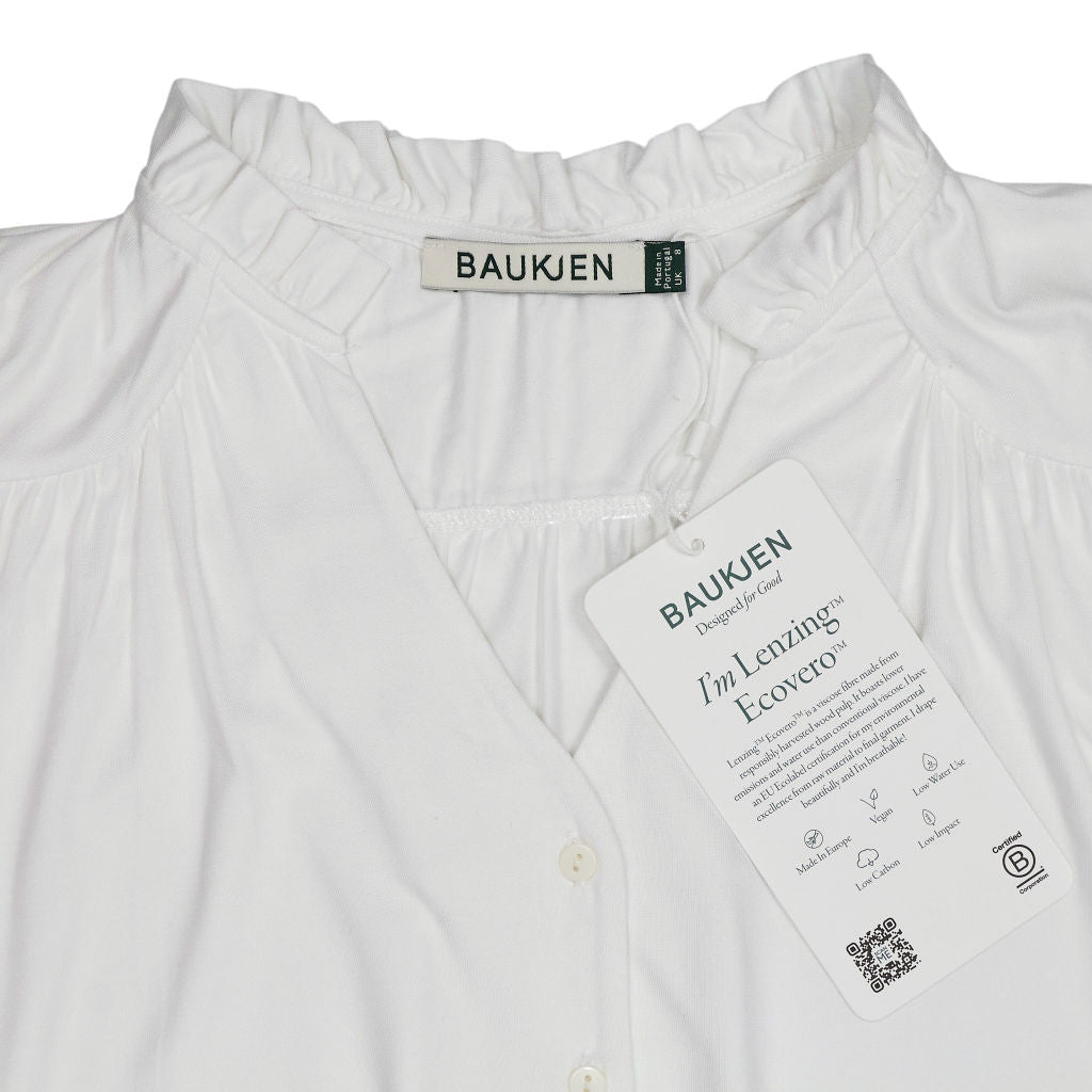 Baukjen White Annie Ruffle Collar Blouse
