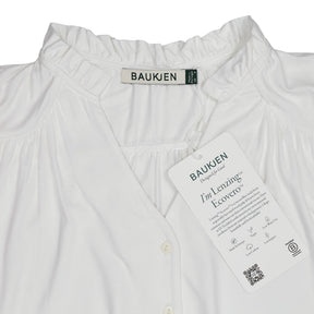 Baukjen White Annie Ruffle Collar Blouse