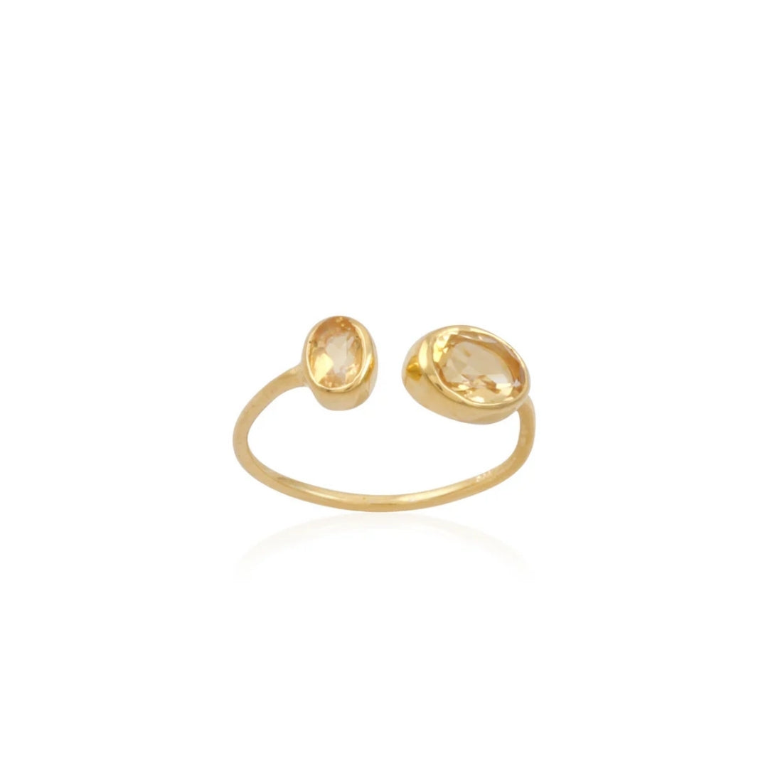 Eka Citrine Gemstone Ring