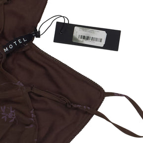 Motel Brown Embroidered Cami Top