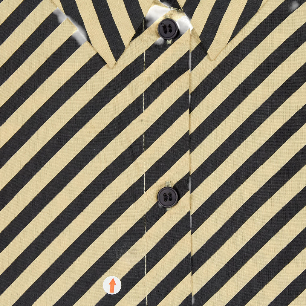 Hush Diagonal Stripe Pia Shirt Black Beige