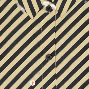 Hush Diagonal Stripe Pia Shirt Black Beige
