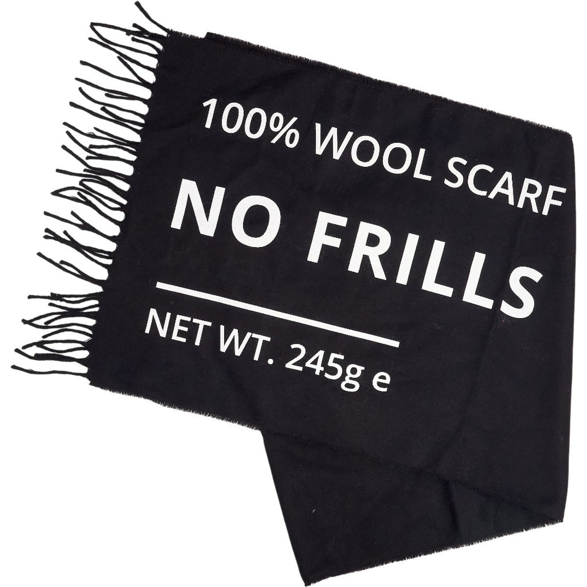 Mother of Pearl/Manteca Black Wool Scarf