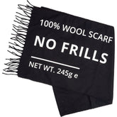 Mother of Pearl/Manteca Black Wool Scarf