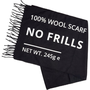 Mother of Pearl/Manteca Black Wool Scarf