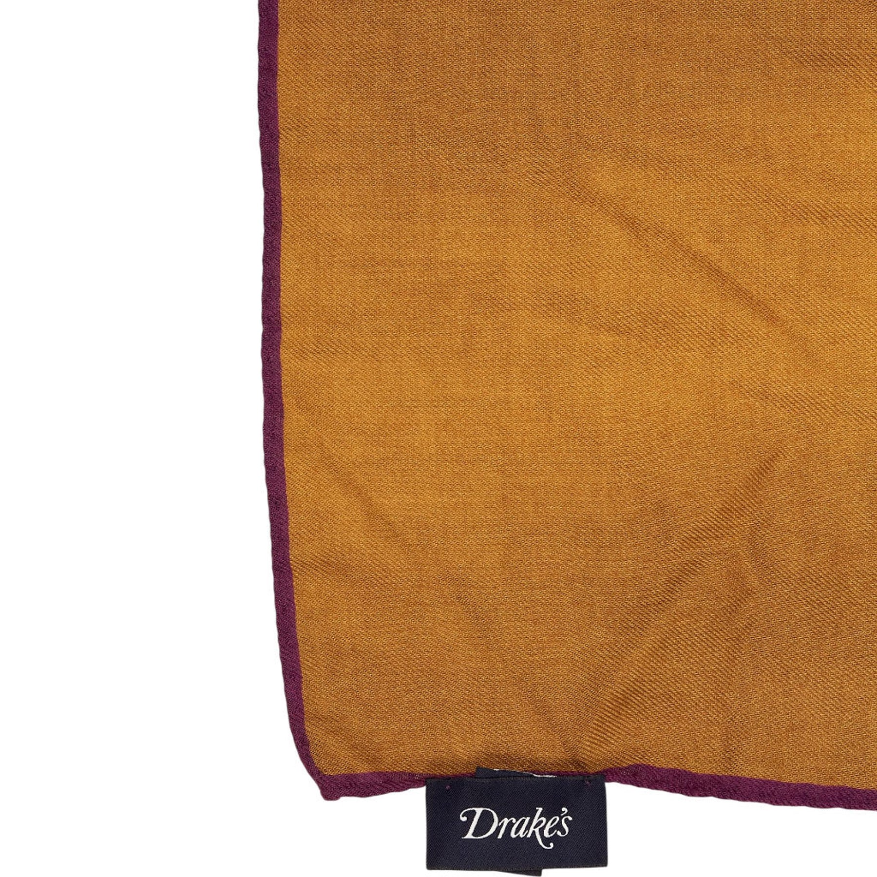 Drake's Brown Wool Silk Scarf
