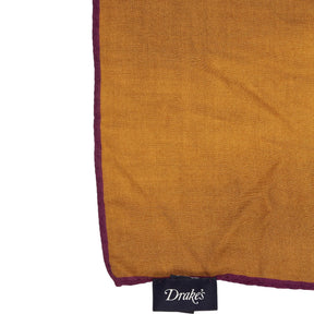 Drake's Brown Wool Silk Scarf