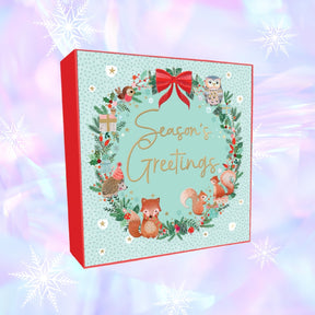 Wreath - Woodland Animals Christmas cards - pack of 8