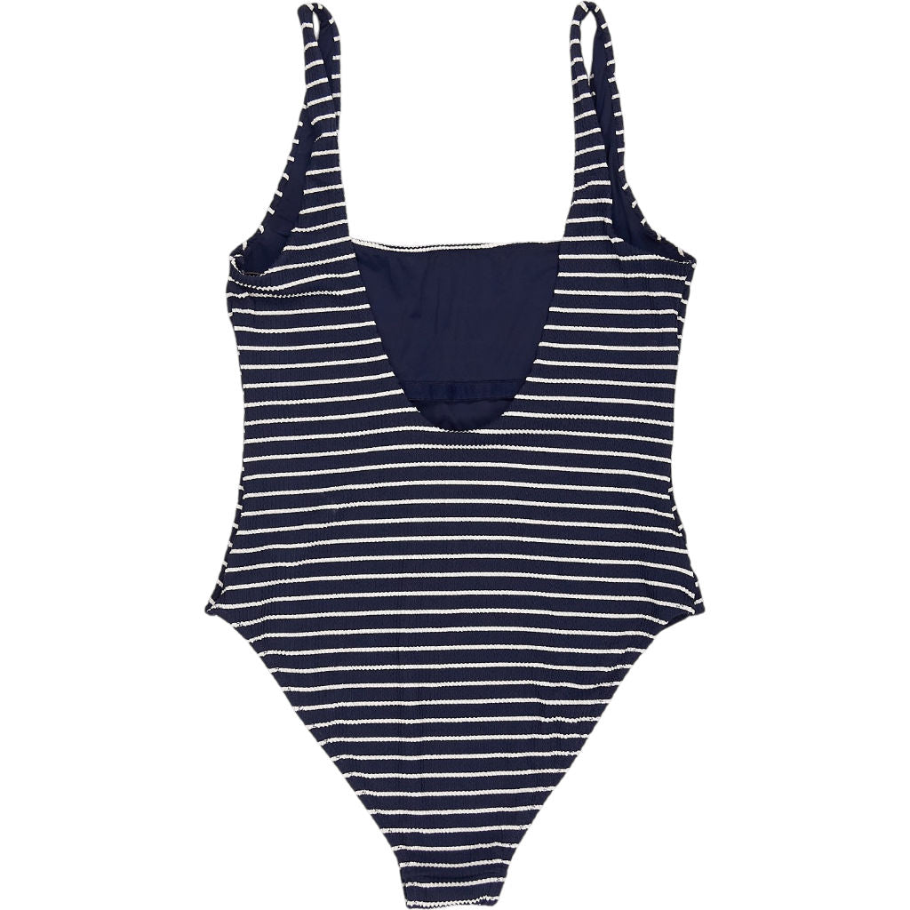 Hush Navy White Lola Stripe Scoop Swimsuit
