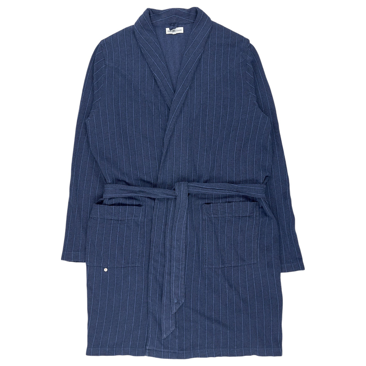 Hamilton and Hare Navy Striped Robe