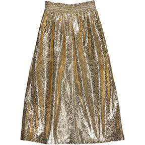 WYSE Gold Crackle Lateisha Faux Leather Skirt
