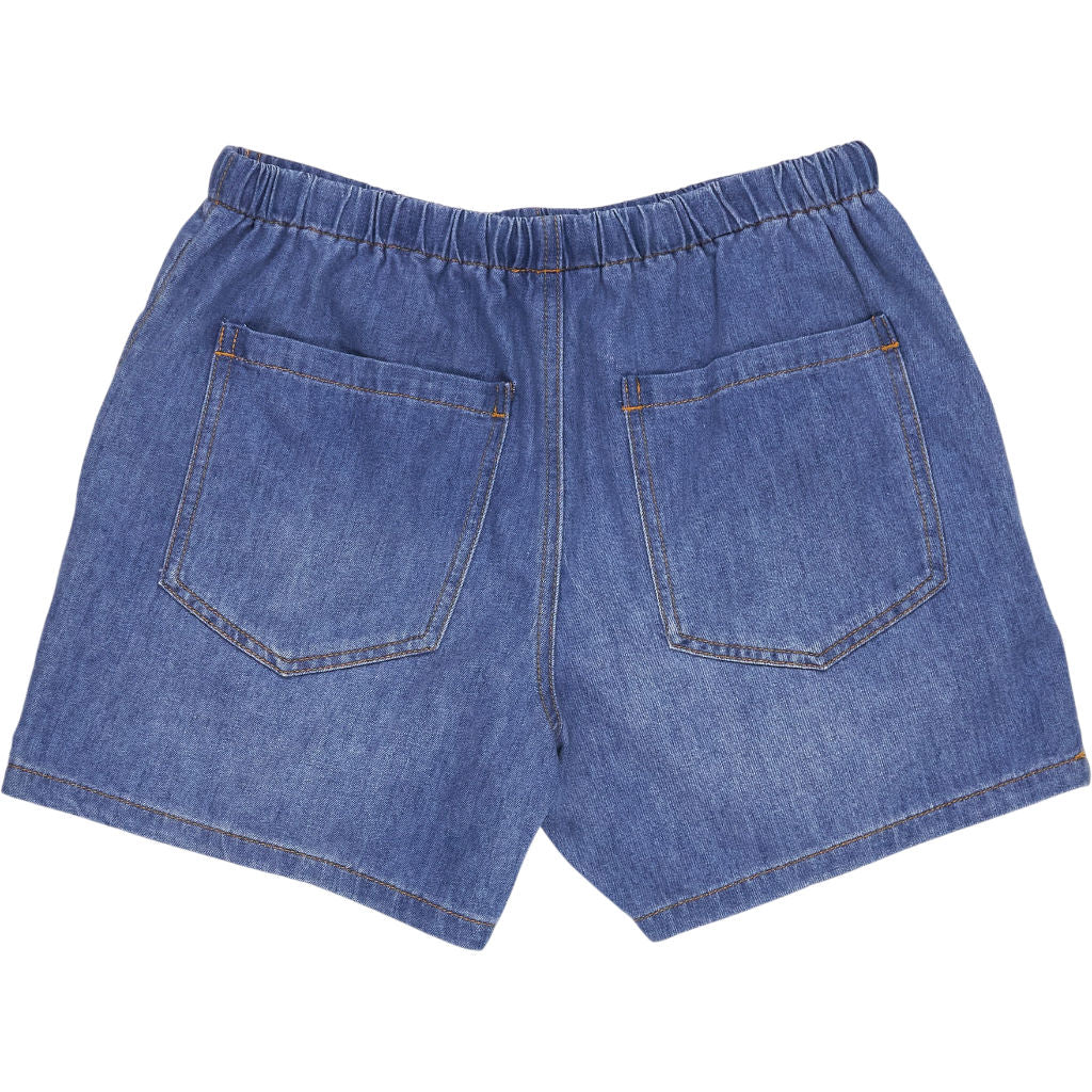 Hush Blue Denim Drawstring Shorts