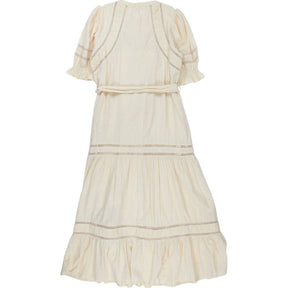 WYSE Cream Long Dress Cotton