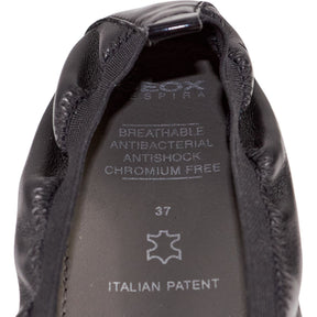 Geox Black Leather Ballet Flats