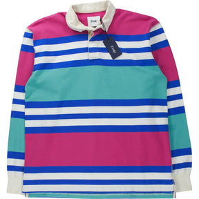 Drake's Multicolour Striped Rugby Polo Shirt