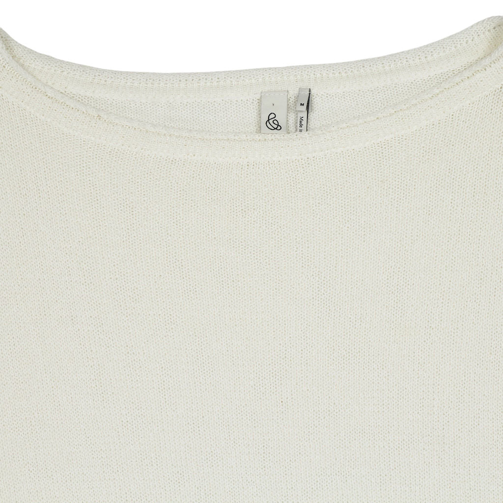 Rise & Fall White Knit Jumper