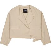 Pull & Bear Beige Cropped Blazer