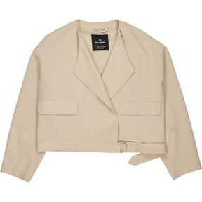 Pull & Bear Beige Cropped Blazer
