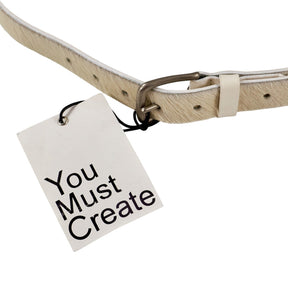 YMC Beige Leather Belt