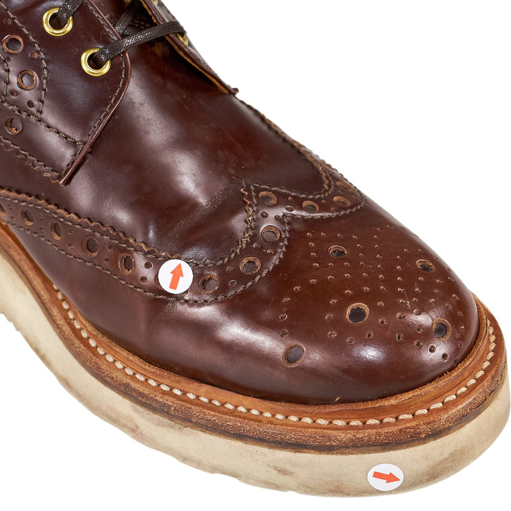 Grenson Brown Leather Brogue Boots