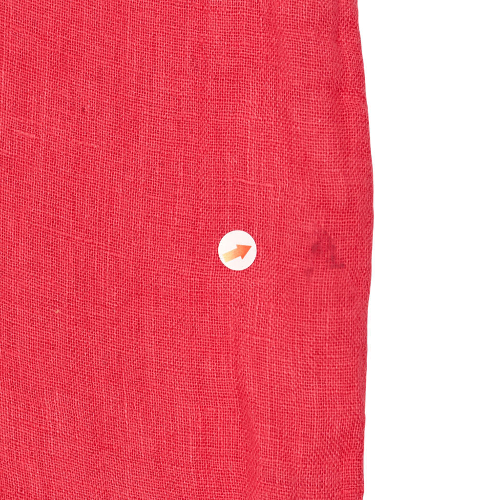 NRBY Red Linen Shirt Dress
