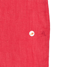 NRBY Red Linen Shirt Dress