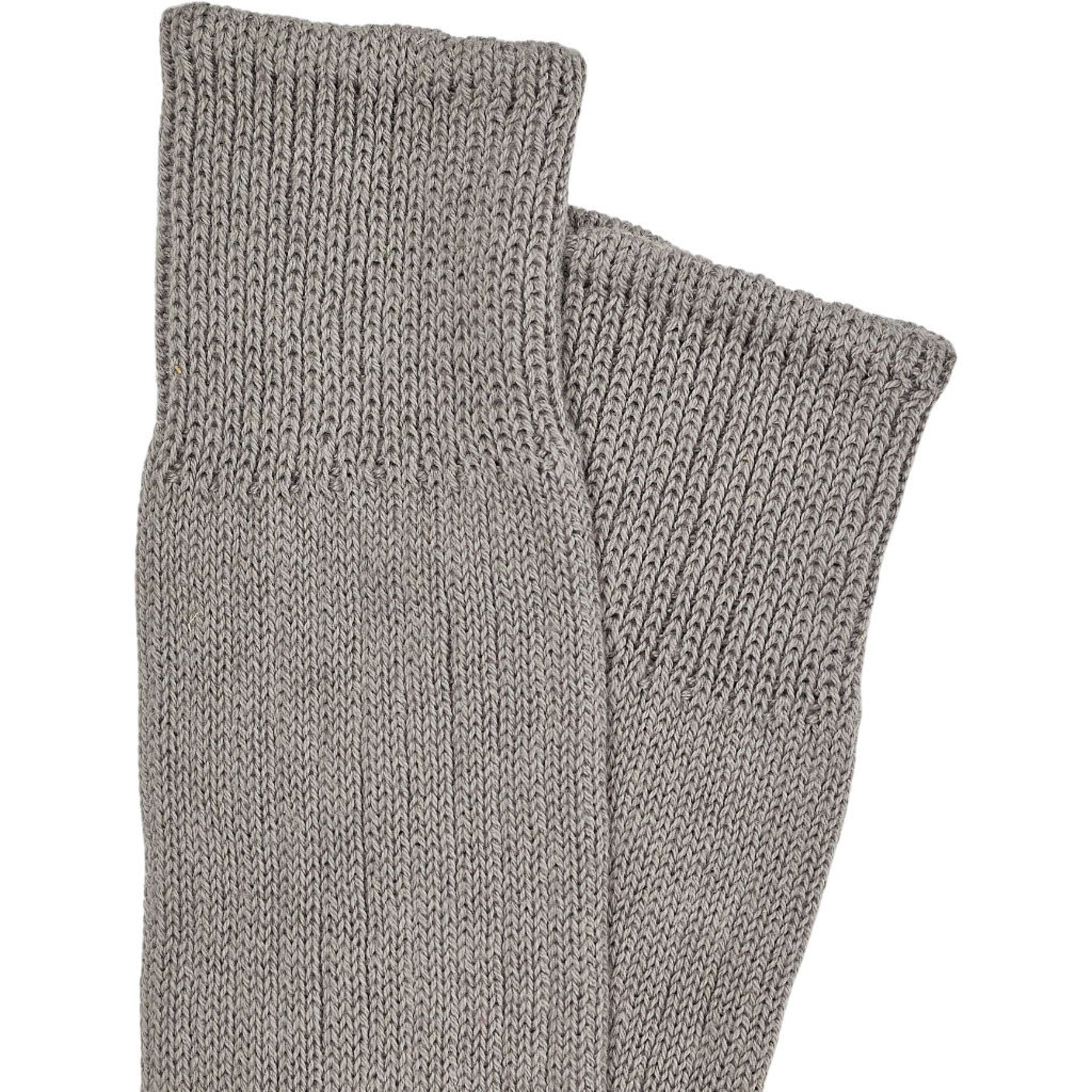 Drakes Grey Ribbed Socks L