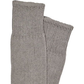 Drakes Grey Ribbed Socks L