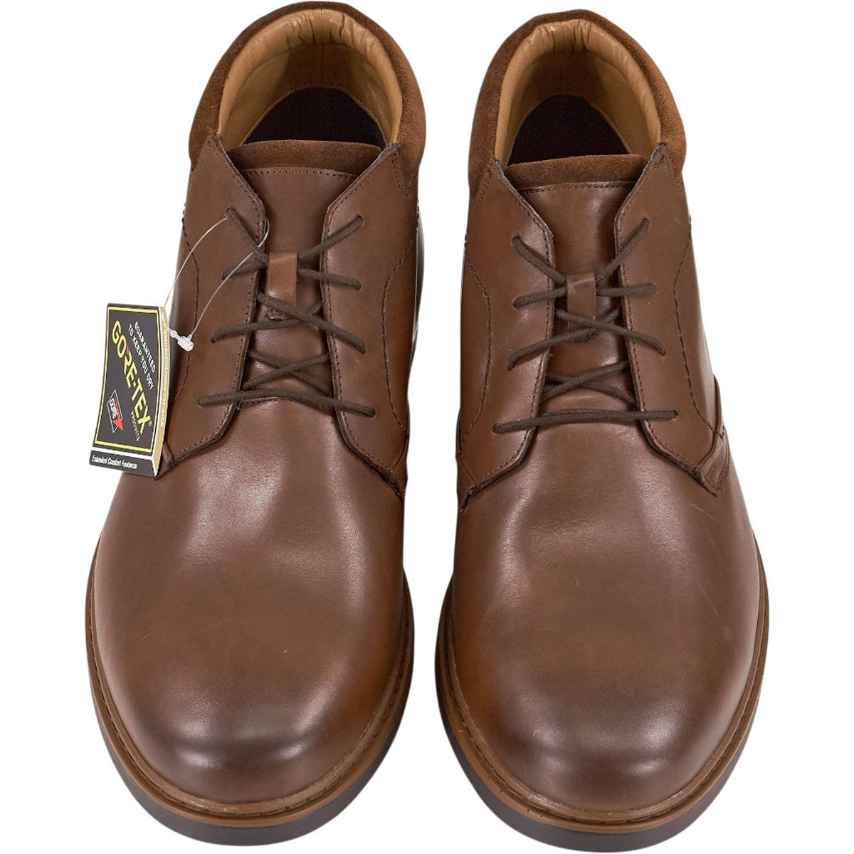 Clarks Brown Leather Un Geo Mid GTX Boots | Shop from Crisis Online