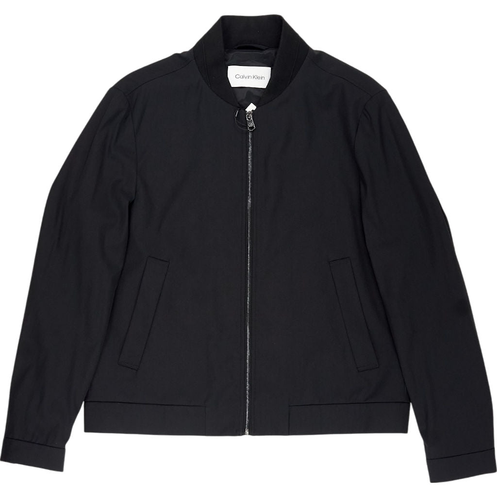 Calvin Klein Black Techno Wool Bomber Jacket