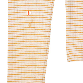 WYSE Striped Beige Long Sleeve Top