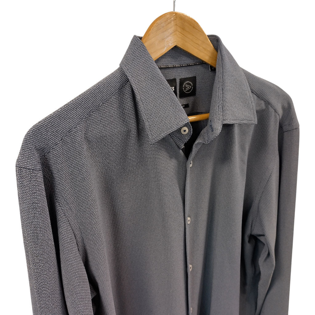 Boss Blue Grey Regular Fit Performance Shirt