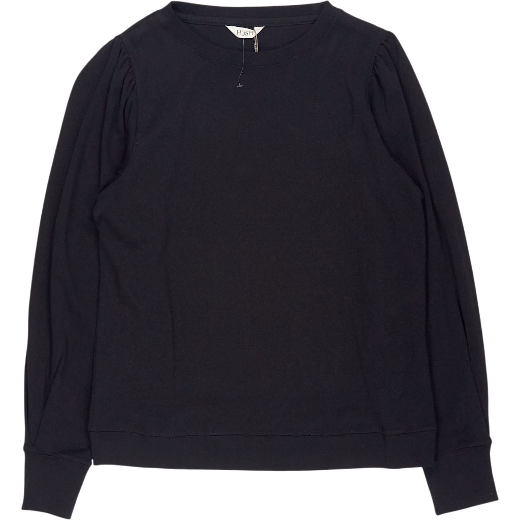 Hush Black Emily Puff Sleeve Jersey Top